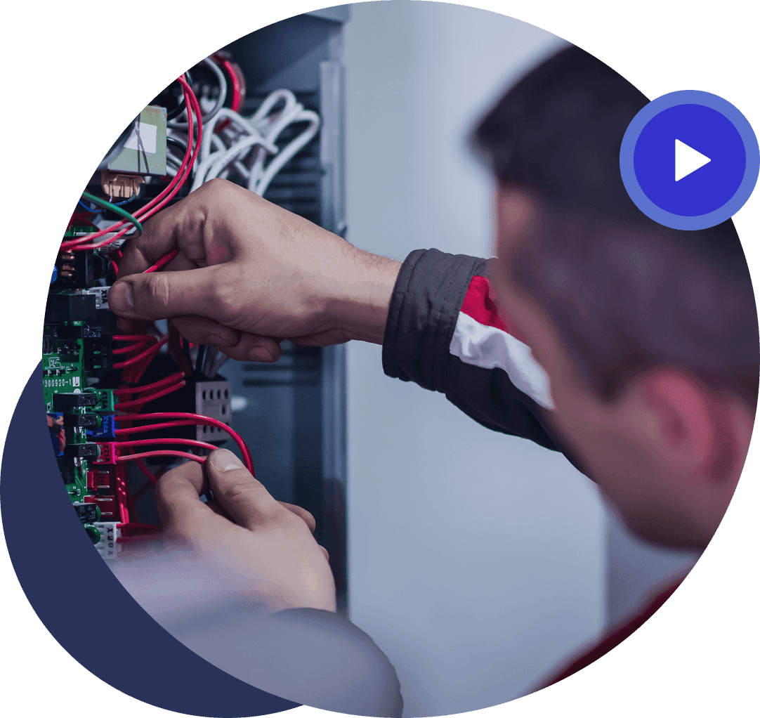 Technician working
