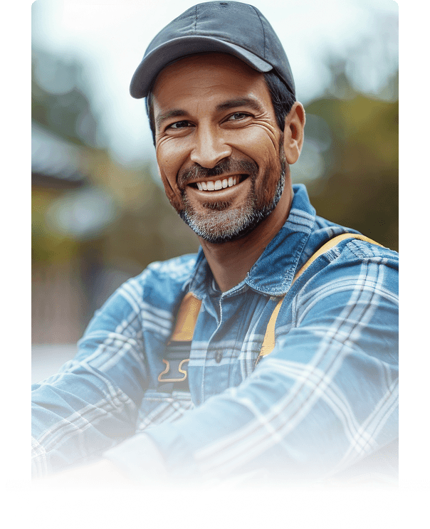 Happy technician